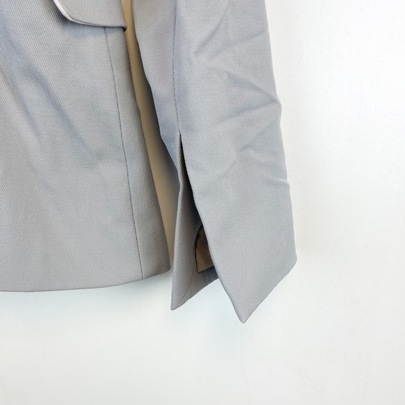 Argent Womens Size 4 Blazer Jacket Virgin Fleece Wool Stretch Gray - Picture 6 of 10
